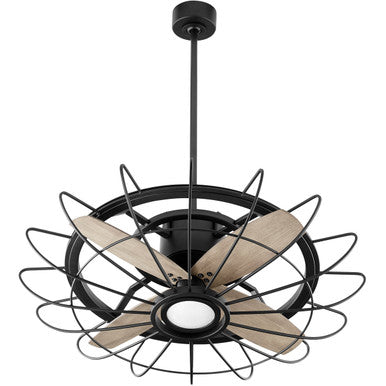 Quorum Mira Ceiling Fan in Textured Black  32304-69