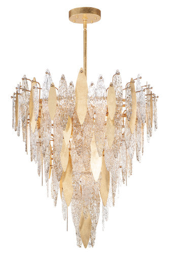 Maxim Majestic 21-Light Chandelier in Gold Leaf 32328CLCMPGL