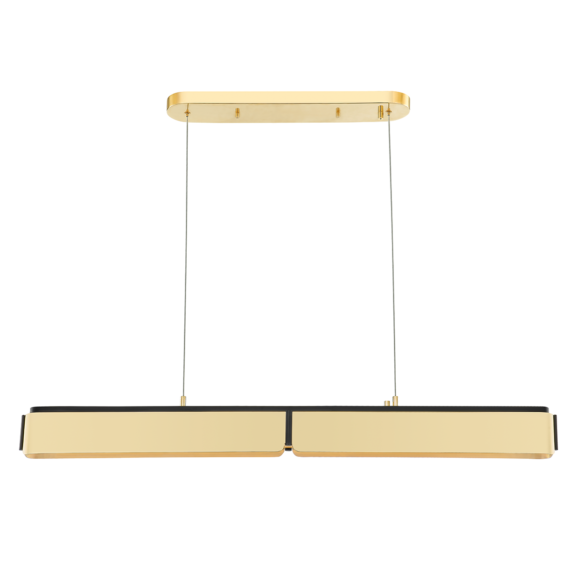 Hudson Valley Lighting Tribeca Linear in Aged Brass/black 2948-AGB/BK