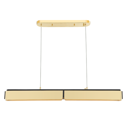 Hudson Valley Lighting Tribeca Linear in Aged Brass/black 2948-AGB/BK