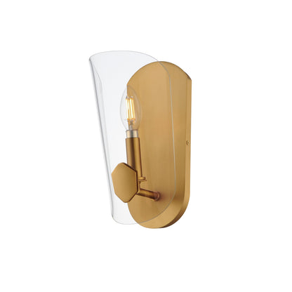 Maxim Armory 1-Light Wall Sconce in Natural Aged Brass 32351CLNAB