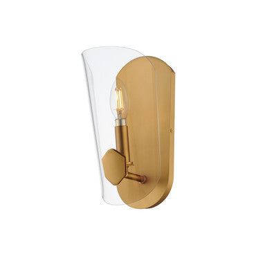 Maxim Armory 1-Light Wall Sconce in Natural Aged Brass 32351CLNAB