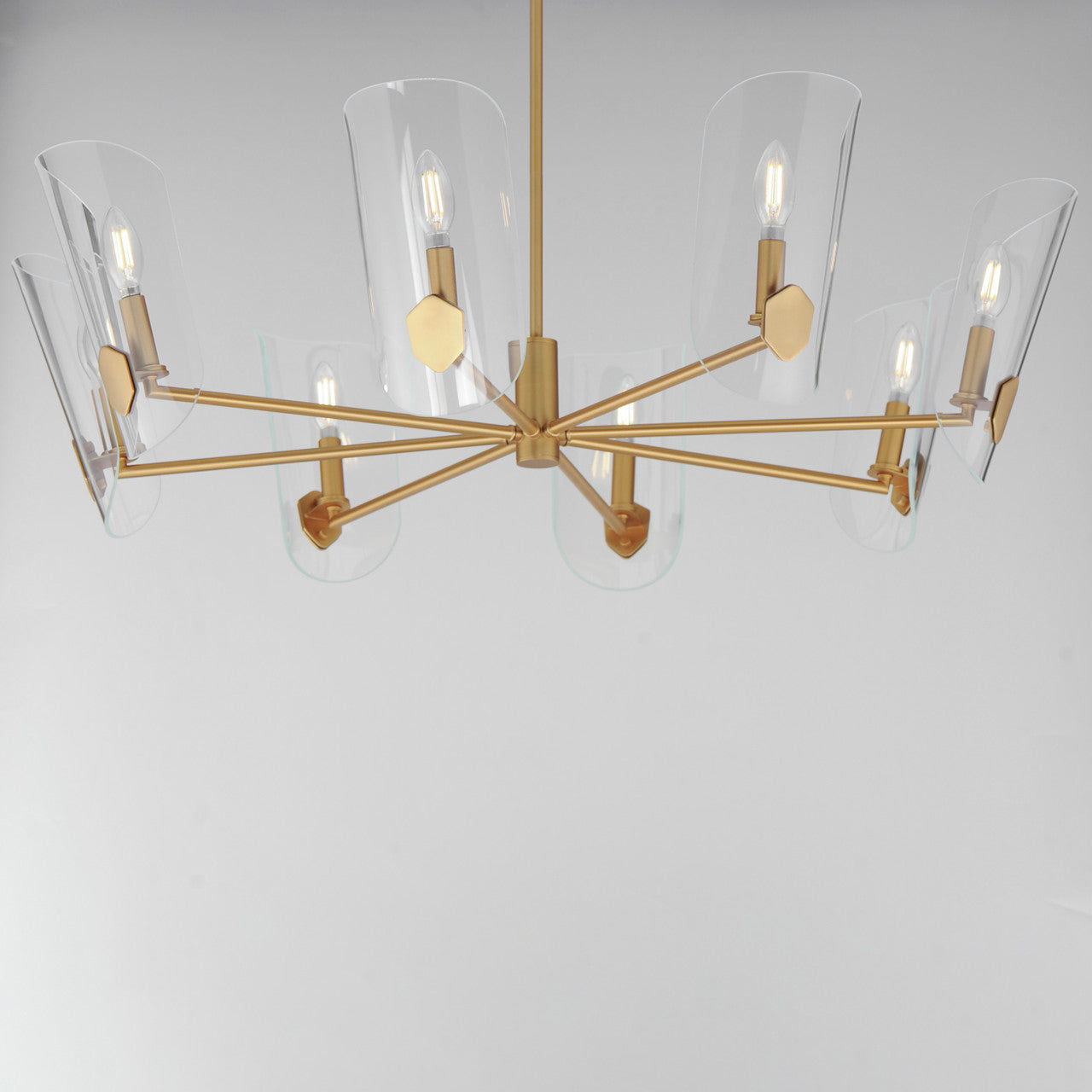 Maxim Armory 8-Light Chandelier in Natural Aged Brass 32358CLNAB