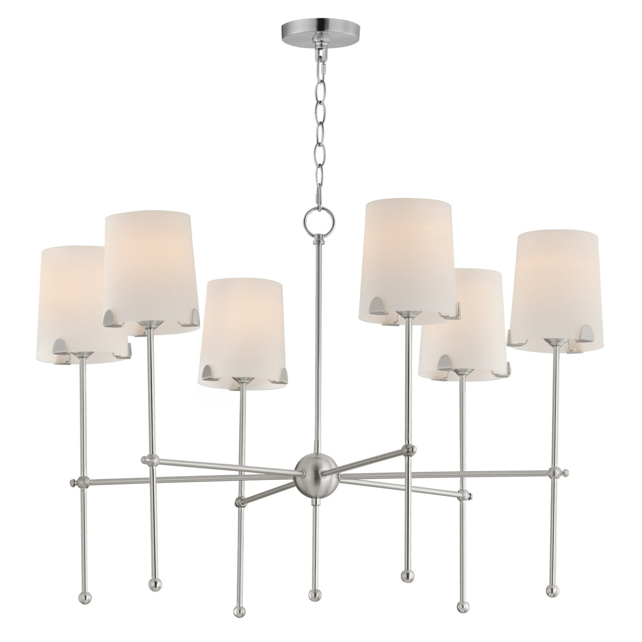 Maxim Huntington 6-Light Chandelier in Satin Nickel 32366WTSN