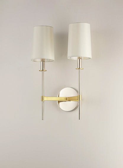 Maxim Uptown 2-Light Wall Sconce in Satin Brass / Polished Nickel 32392OFSBRPN