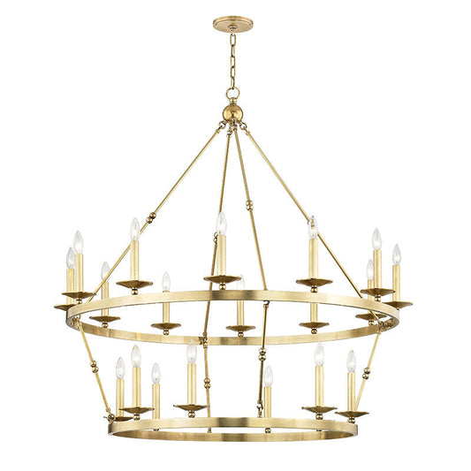 Hudson Valley Lighting Allendale Chandelier in Aged Brass 3247-AGB