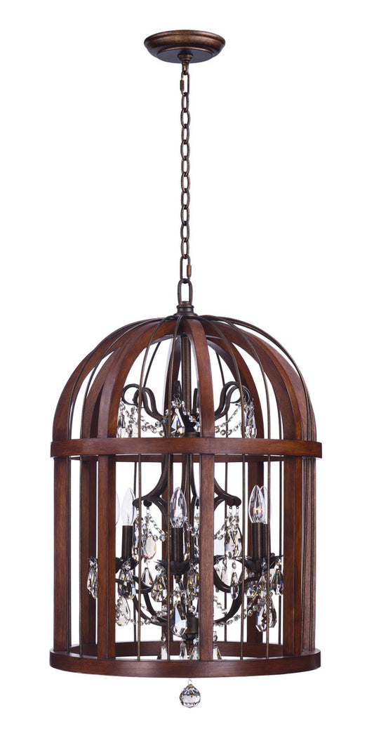 Maxim Miranda 6-Light Pendant in Antique Pecan / Bay 32514APBY