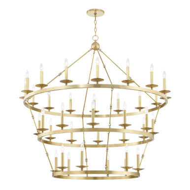 Hudson Valley Lighting Allendale Chandelier in Aged Brass 3258-AGB