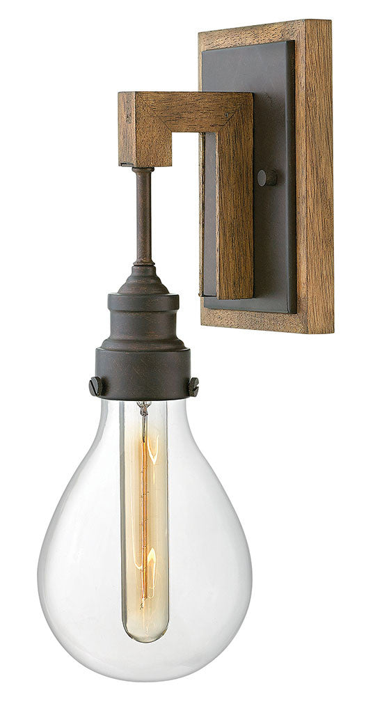 Hinkley Lighting Denton Single Light Sconce Industrial Iron 3260IN