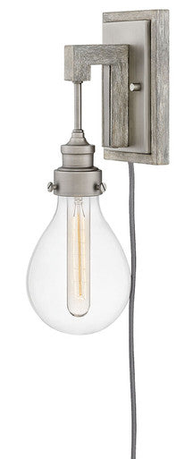 Hinkley Lighting Denton Single Light Plug-in Sconce Pewter 3262PW