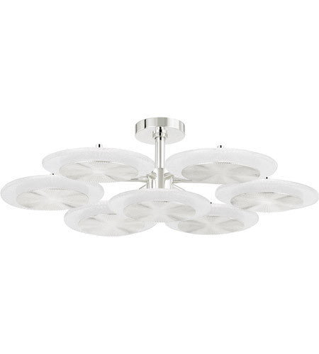 Corbett Lighting7 Light Chandelier in Steel 328-38-PN