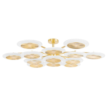 Corbett Lighting Topaz Semi Flush in Vintage Polished Brass 328-57-VPB