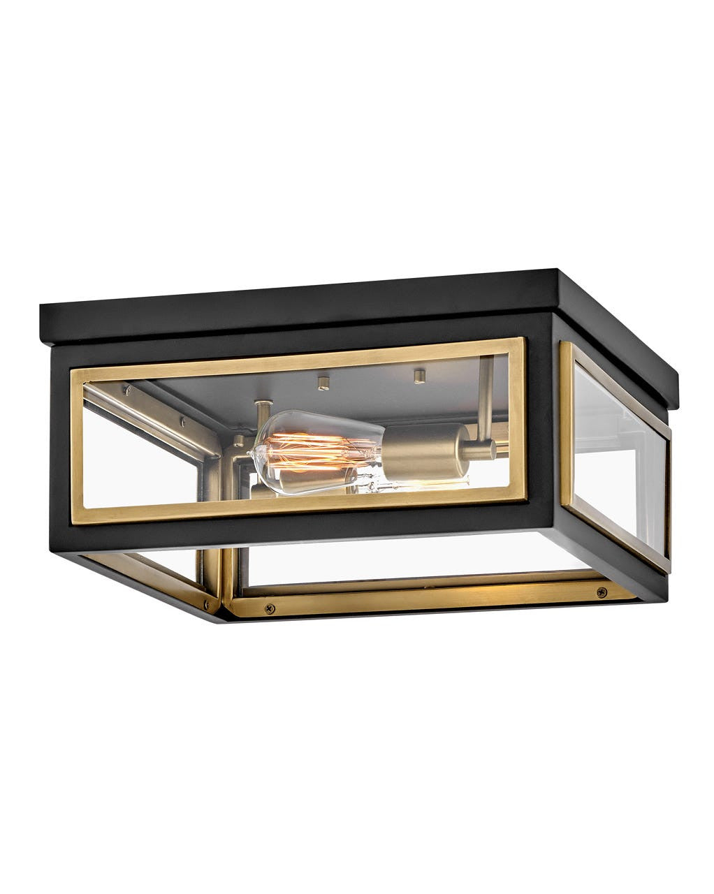 Hinkley Lighting Shaw Medium Flush Mount in Black 32981BK