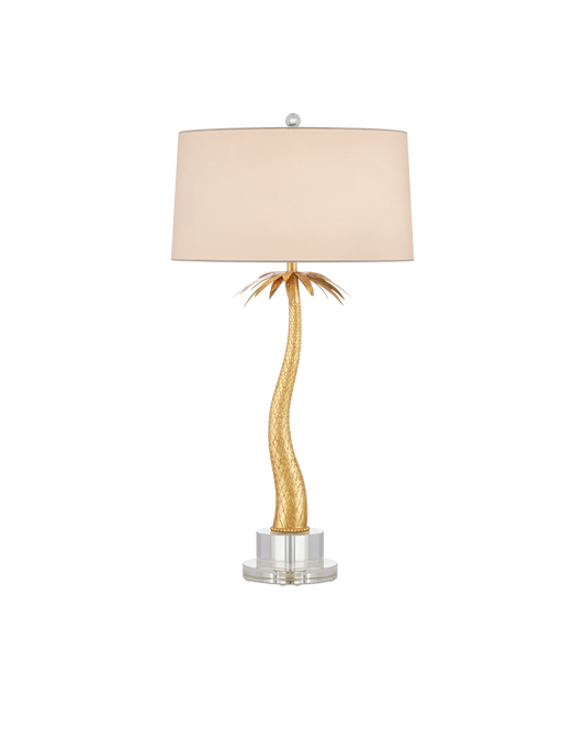 Currey & Co Mazari Table Lamp in Contemporary Gold Leaf/Clear 6000-0961