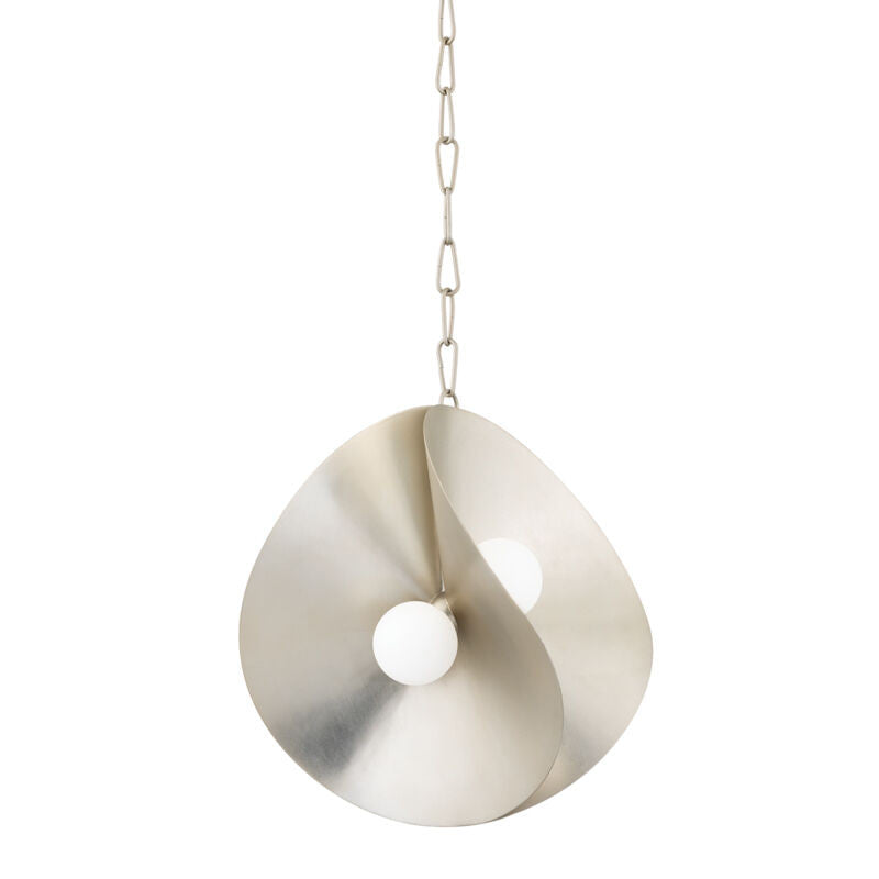 Corbett Lighting Peony Pendant in Warm Silver Leaf 330-18-WSL