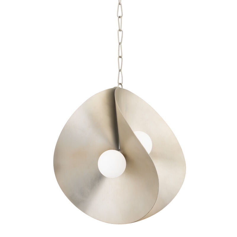 Corbett Lighting Peony Pendant in Warm Silver Leaf 330-24-WSL