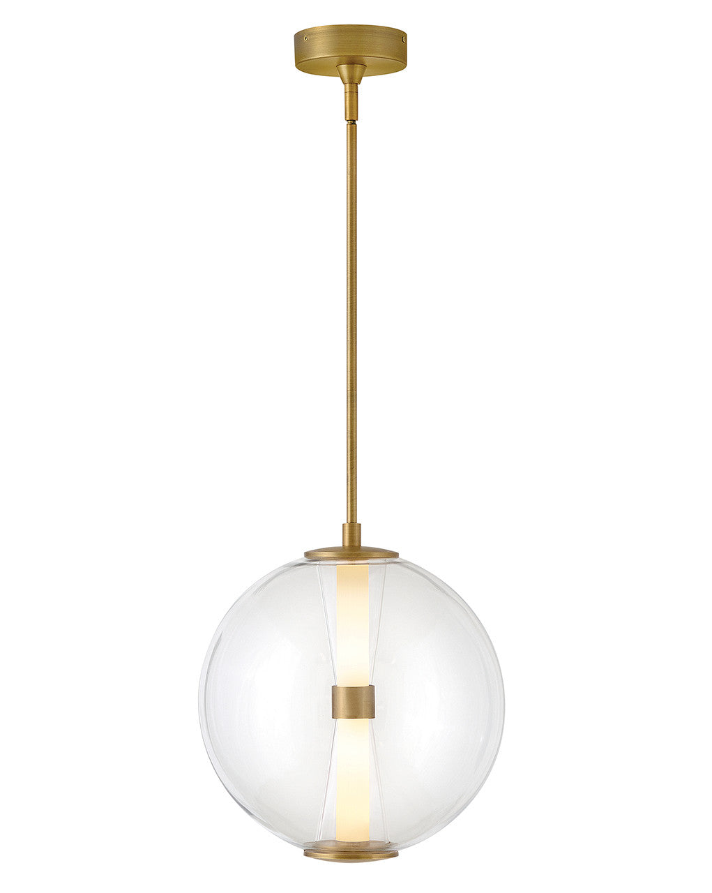 Hinkley Lighting Elin Medium Globe Pendant in Lacquered Brass 33107LCB