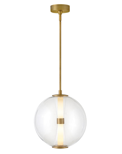 Hinkley Lighting Elin Medium Globe Pendant in Lacquered Brass 33107LCB