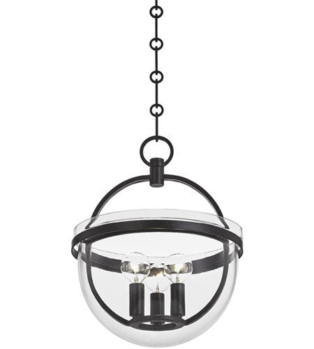 Hudson Valley Lighting Malloy 3 Light Lantern in Aged Iron 3315-AI