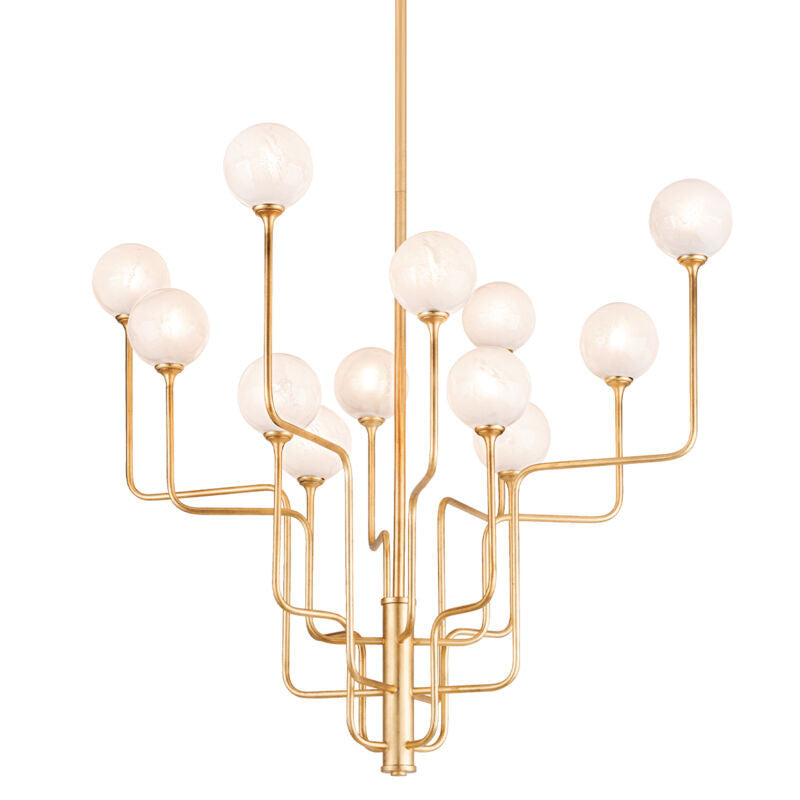 Corbett Lighting Onyx Chandelier in Vintage Gold Leaf 332-45-VGL