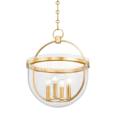 Hudson Valley Lighting Malloy Lantern in Vintage Gold Leaf 3321-VGL