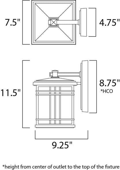 Maxim Sienna 1-Light Small Outdoor Wall in Earth Tone 3323FSET