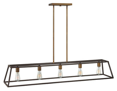 Hinkley Lighting Fulton Five Light Open Frame Linear Bronze 3335BZ