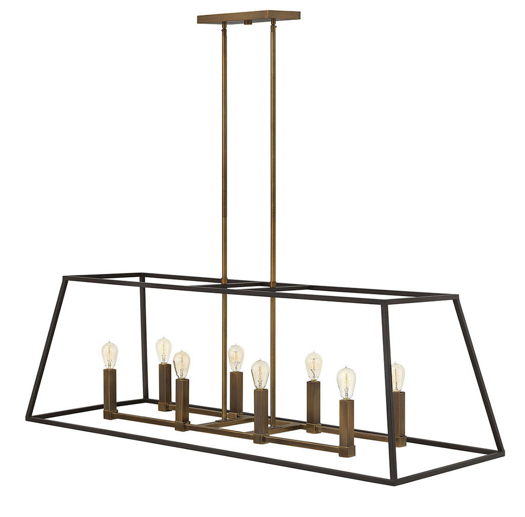 Hinkley Lighting Fulton Eight Light Open Frame Linear Bronze 3338BZ