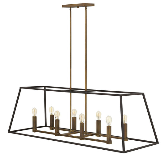 Hinkley Lighting Fulton Eight Light Open Frame Linear Bronze 3338BZ