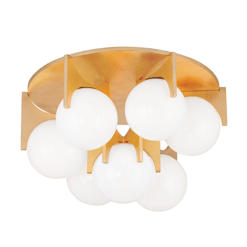 Corbett Lighting Eiko Flush Mount in Vintage Gold Leaf 334-07-VGL