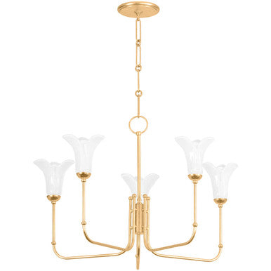 Hudson Valley Lighting Montclair Chandelier in Vintage Gold Leaf 3345-VGL