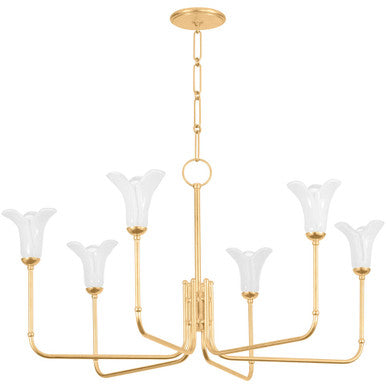 Hudson Valley Lighting Montclair Chandelier in Vintage Gold Leaf 3346-VGL