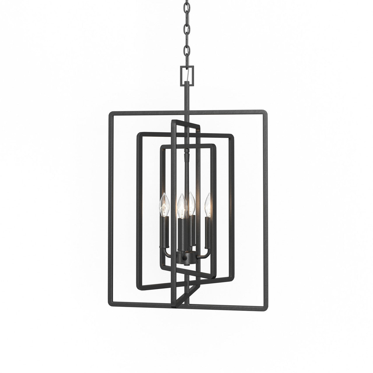 Lumanity Lighting Dalton 4-Light Geometric Pendant in Painted Oil Rubbed Bronze  L090-0024