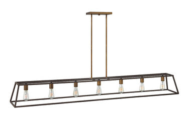 Hinkley Lighting Fulton Seven Light Open Frame Linear Bronze 3355BZ