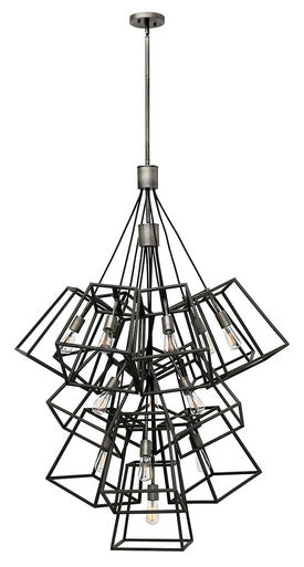 Hinkley Lighting Fulton Thirteen Light Multi Tier Aged Zinc 3358DZ