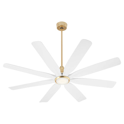 Quorum  Rosales 60" 8 Blade Fan - Aged Brass 33608-80