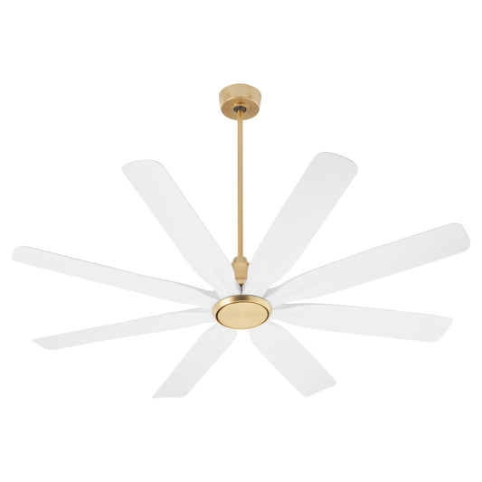 Quorum  Rosales 60" 8 Blade Fan - Aged Brass 33608-80