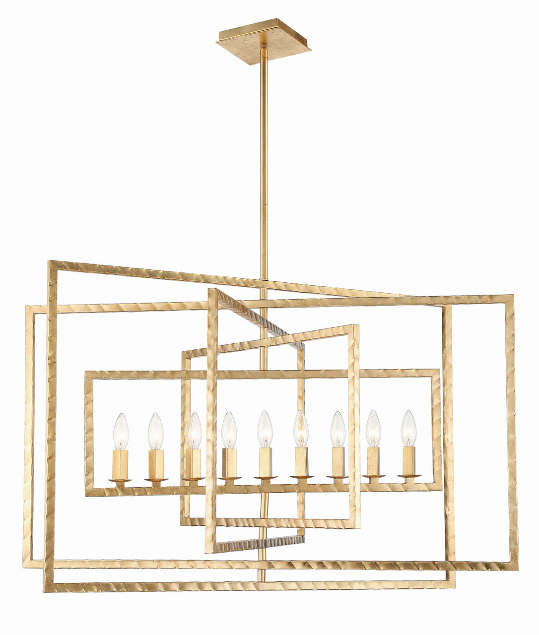 Crystorama Capri 9 Light Antique Gold Chandelier 337-GA