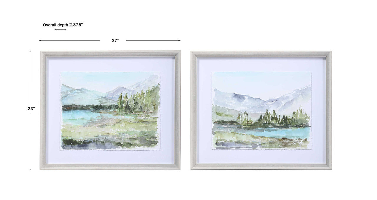 Uttermost Plein Air Reservoir Watercolor Prints S/2 33719