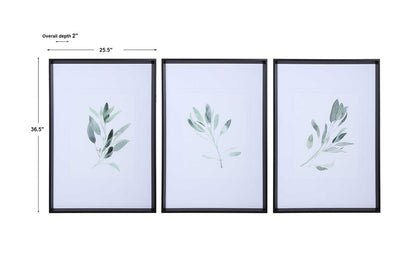 Uttermost Simple Sage Watercolor Prints S/3 33723