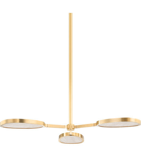 Corbett Lighting3 Light Semi Flush in Brass 338-03-VB