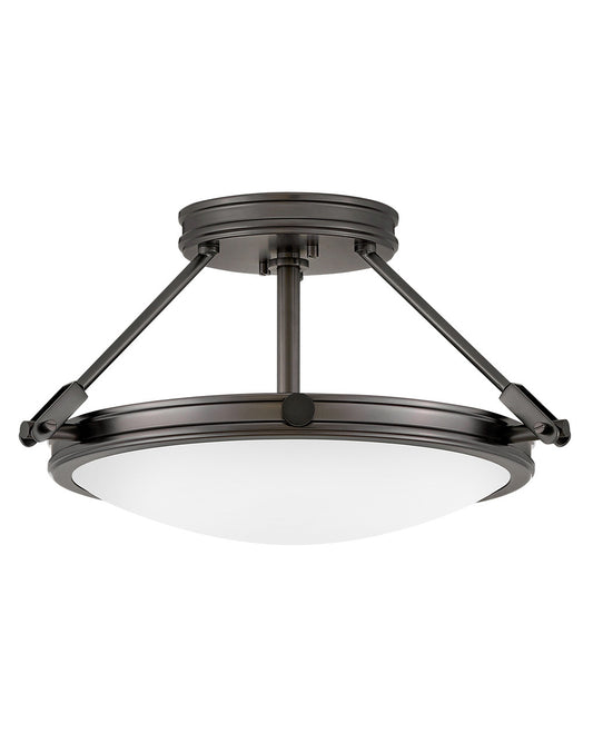 Hinkley Lighting Collier Small Semi-Flush Mount in Black Oxide 3381BX