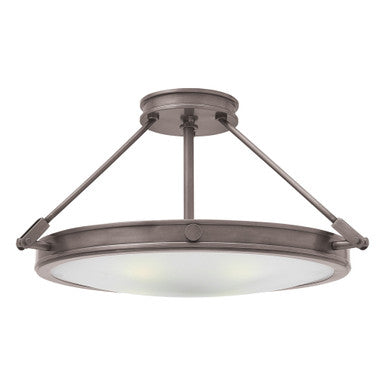 Hinkley Lighting Collier Medium Semi-Flush Mount Antique Nickel 3382AN