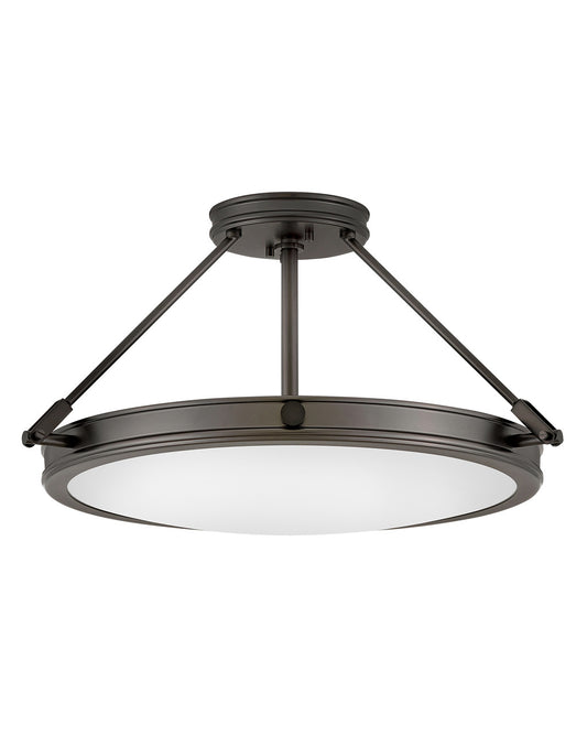 Hinkley Lighting Collier Medium Semi-Flush Mount in Black Oxide 3382BX