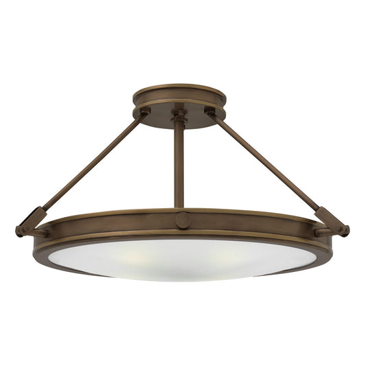 Hinkley Lighting Collier Medium LED Semi-Flush Mount Light Oiled Bronze Integrated LED Bulb(s) 3382LZ-LED