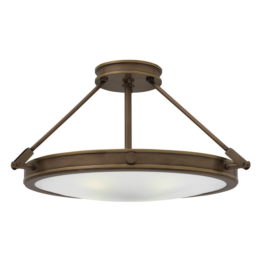 Hinkley Lighting Collier Medium Semi-Flush Mount Light Oiled Bronze 3382LZ