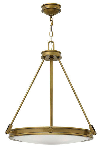 Hinkley Lighting Collier Medium Pendant Heritage Brass 3384HB