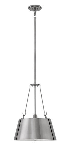 Hinkley Lighting Cartwright Medium Drum Pendant Polished Antique Nickel 3394PL