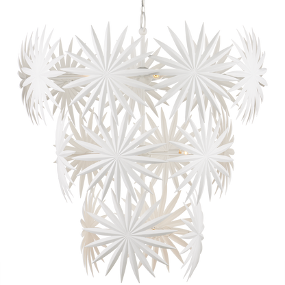 Currey & Co. Bismarkia 43" Large White 13-Light Chandelier 9000-1114