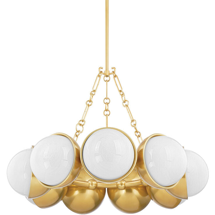 Corbett Lighting ALTHEA Chandelier in Vintage Polished Brass 340-34-VPB